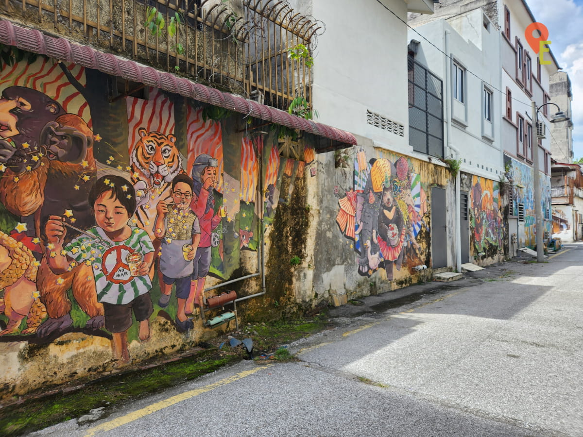 A Row Of New Paintings At Mural Art's Lane