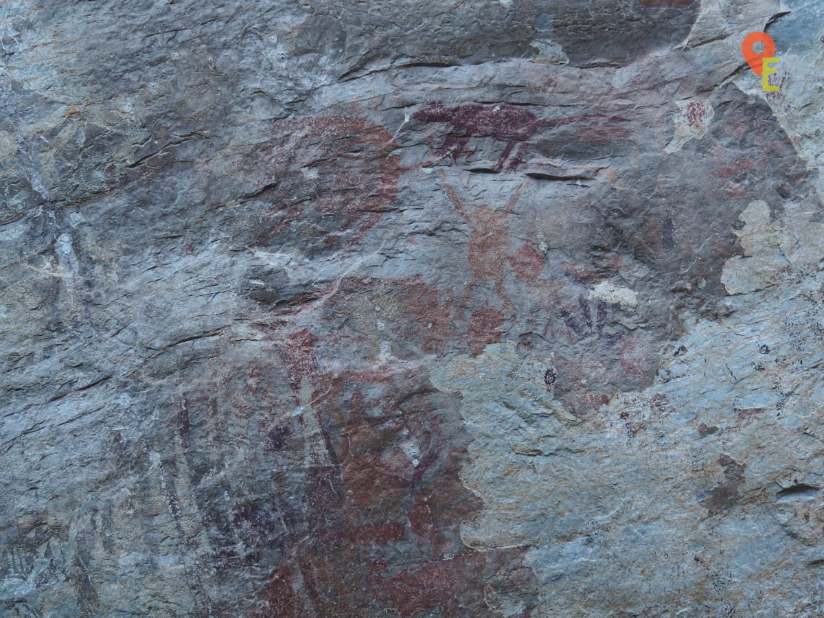 Animals And Other Symbols Drawn Onto The Stone At Tambun Cave