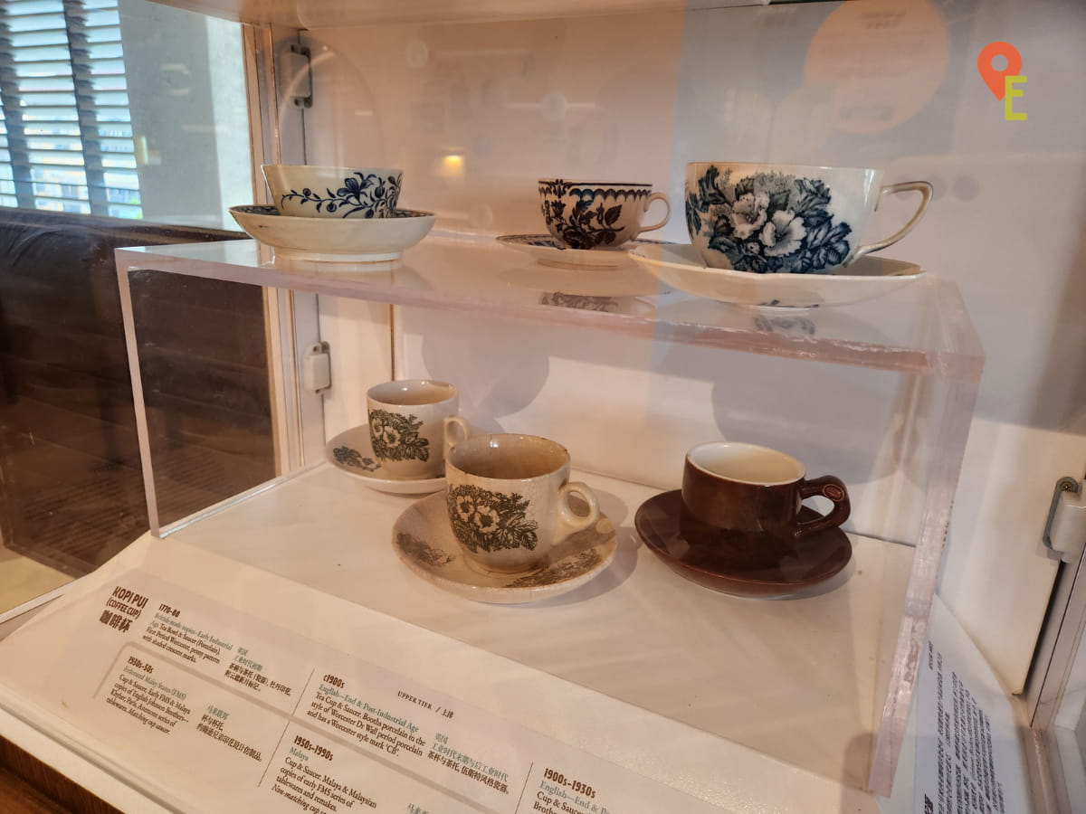 Antique Cups On Display At OldTown Heritage Centre In Ipoh