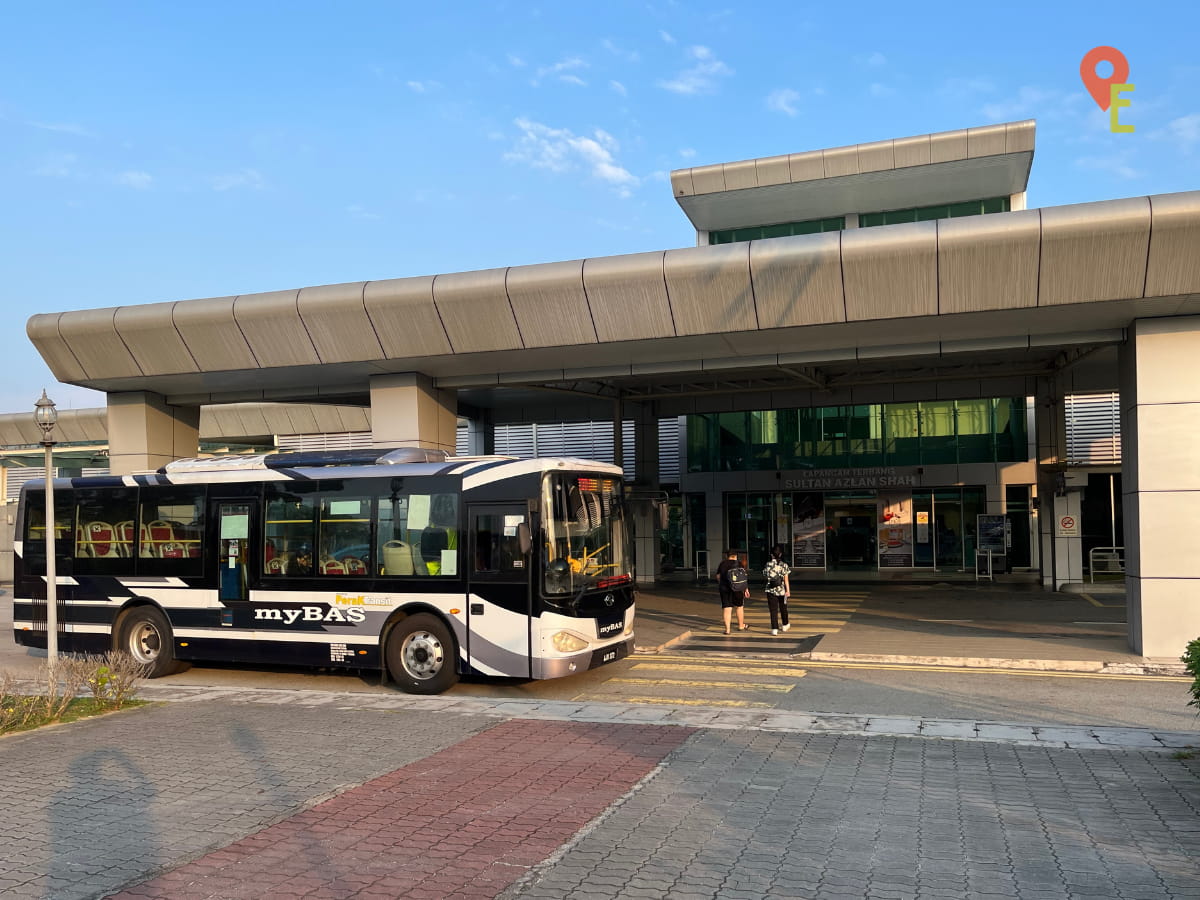 Bus In Front Of Sultan Azlan Shah Airport In Ipoh