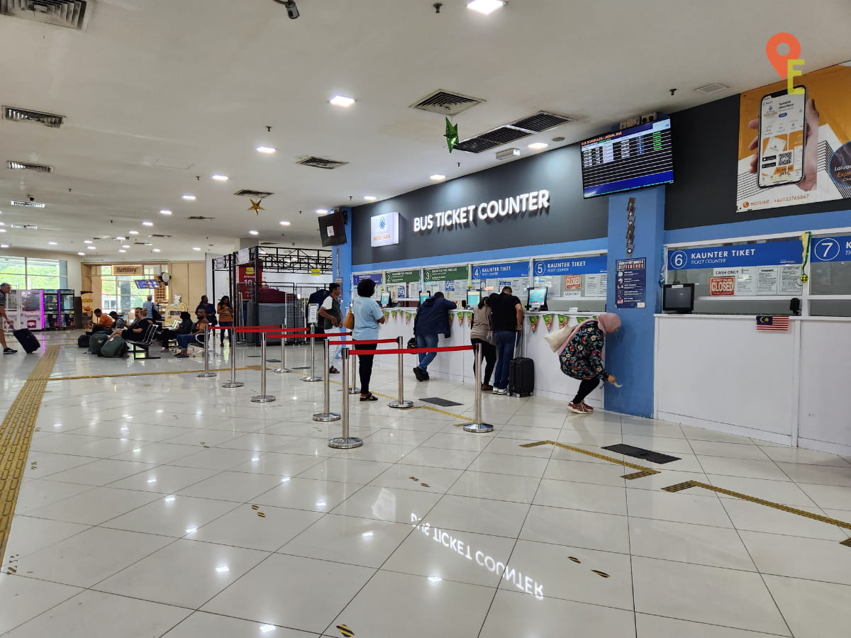 Bus Ticket Counter Inside Ipoh Amanjaya Bus Station