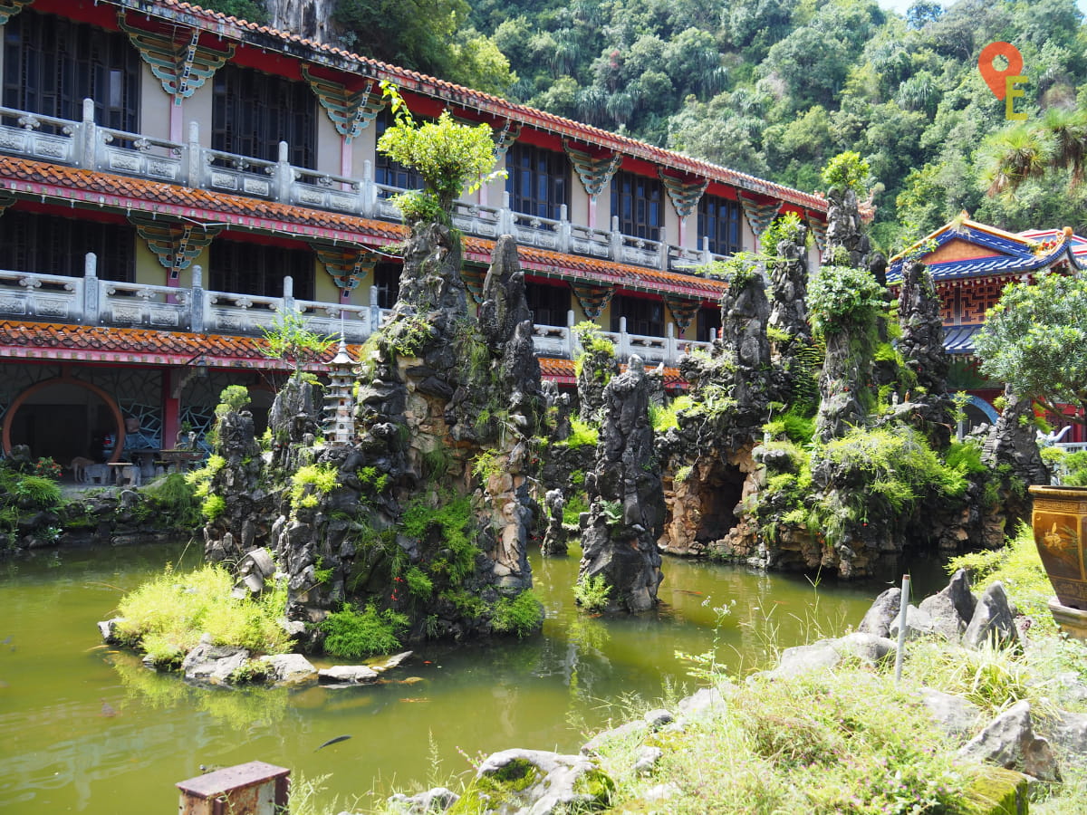 Decorative Pond At Sam Poh Tong Temple In Ipoh