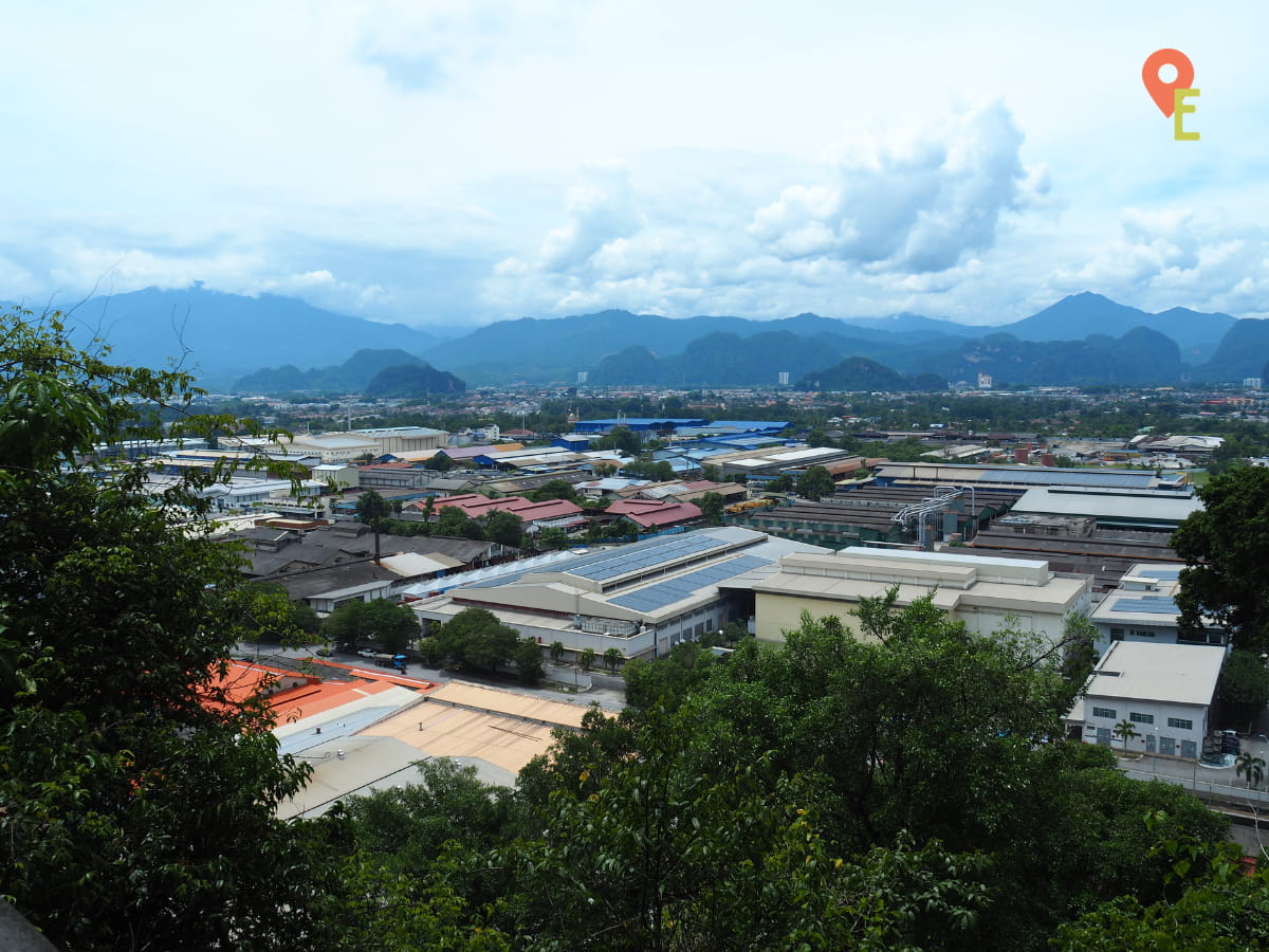 Industrial Area Seen From Perak Cave Temple