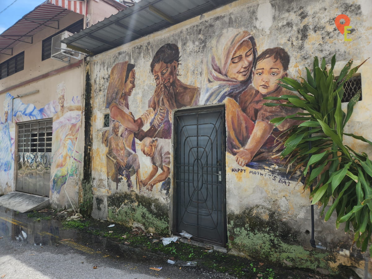 Mothers' Day Mural At Mural Art's Lane In Ipoh New Town