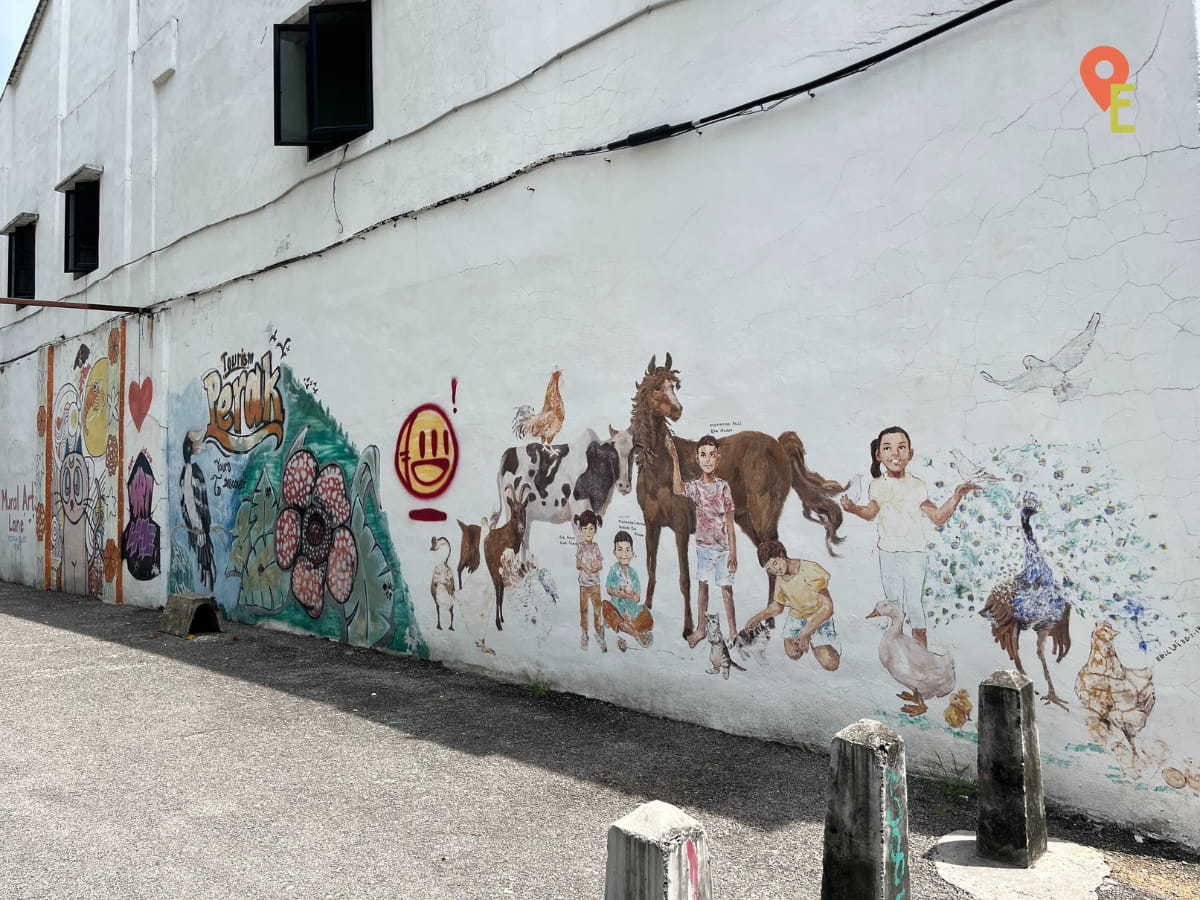 Multiple Murals At Mural Art's Lane In Ipoh New Town