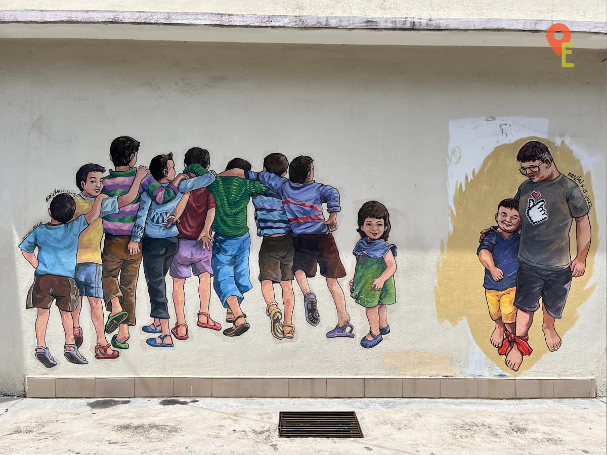 Mural Of Children At Mural Art's Lane In Ipoh
