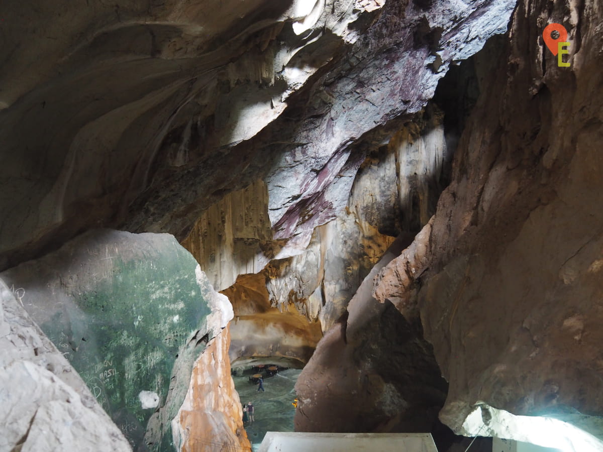 Natural Rock Formations Inside Perak Cave Temple