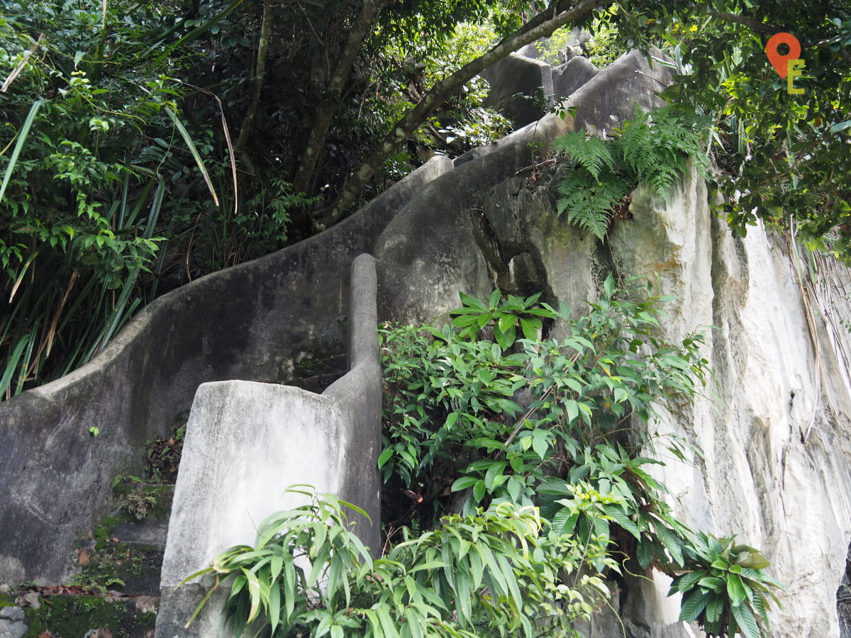 One Of Many Steep Stairs To Get To The Top Of Perak Cave Temple