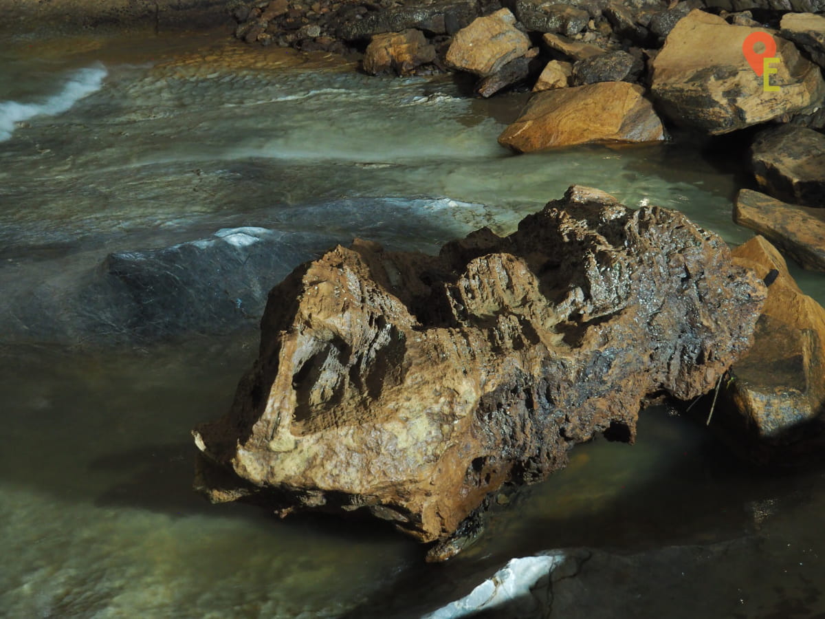 Rocks At The Underground River In Gua Tempurung