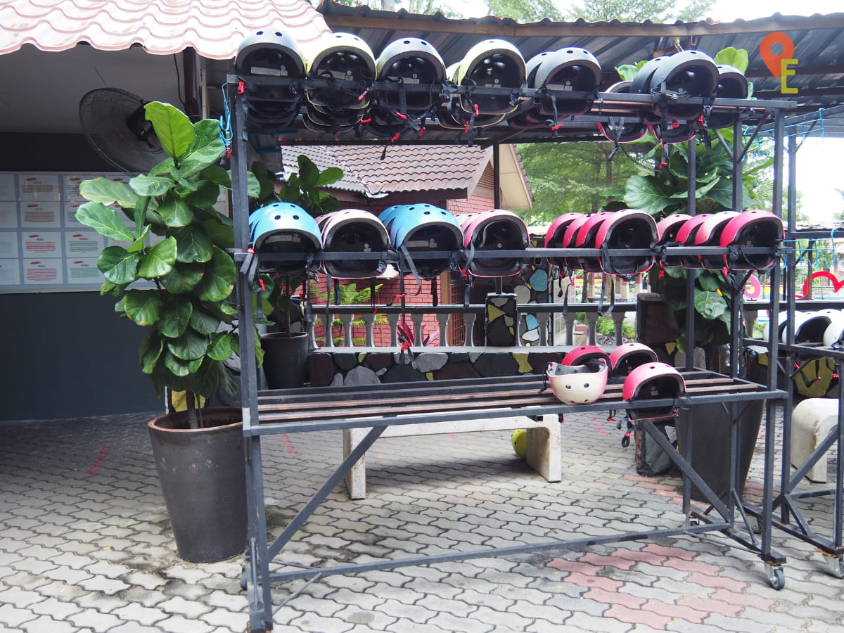 Safety Helmets Available For The Wet Tours At Gua Tempurung