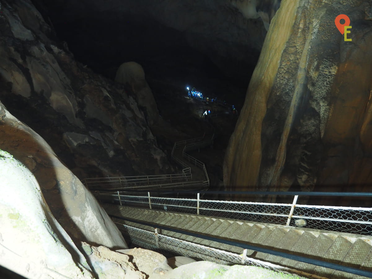 Steep Staircase Below Platform 5 (Top Of The World) At Gua Tempurung