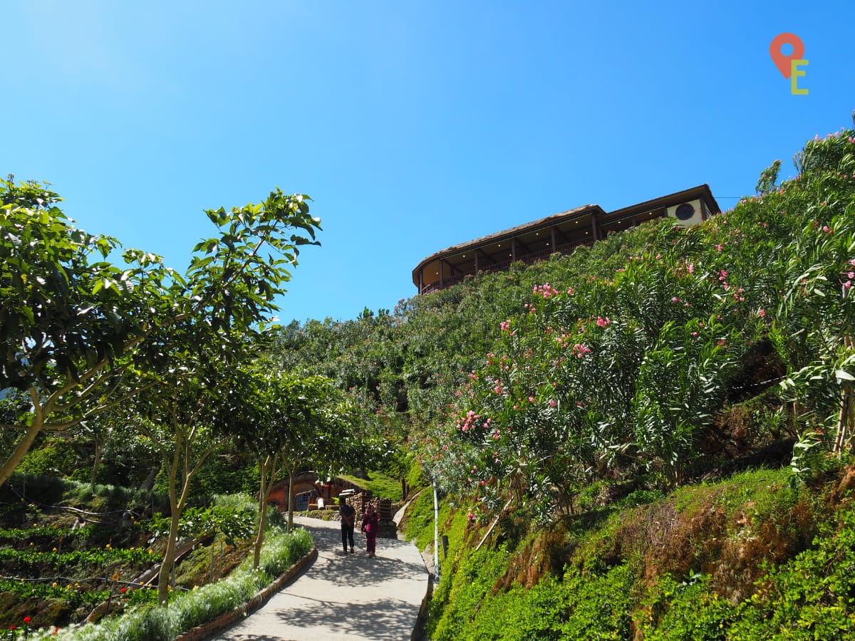 The Hilltop Restaurant Seen From The Start Of The Pathway At Hobbitoon Village