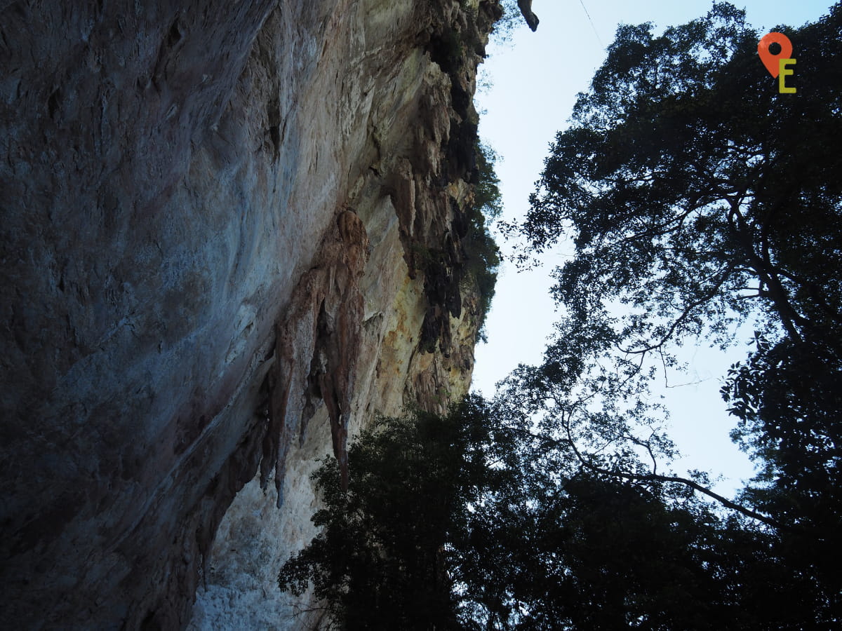 The Overhang Above The Paintings At Tambun Cave