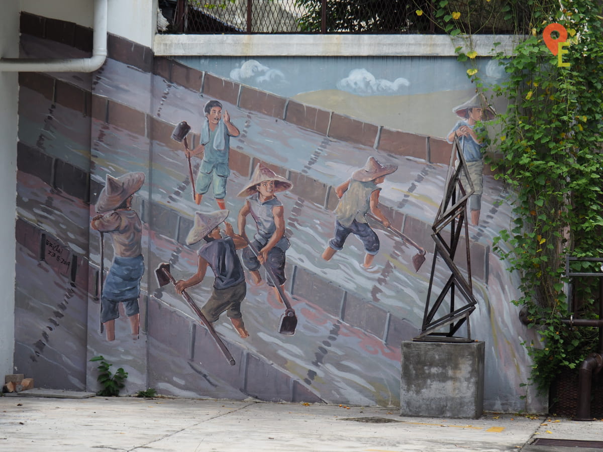 Tin Mining Mural Behind Old Town White Coffee In Ipoh Old Town