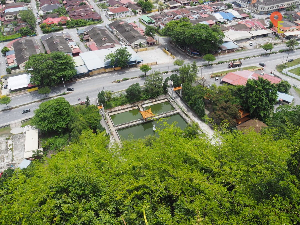 Top View Of The Gardens At Perak Cave Temple